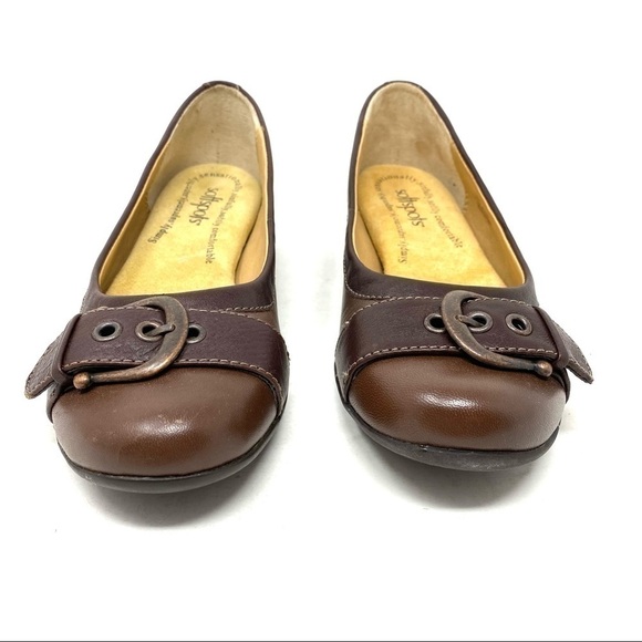 Softspots Presto Root Brown leather flats WIDE - Picture 3 of 7